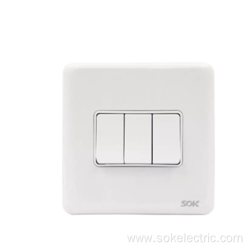 3 Gang 1 Way Switches 16A wall switch